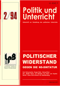 politischer widerstand - Zeitschrift POLITIK UND UNTERRICHT