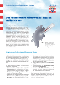 Das Fachzentrum Klimawandel Hessen stellt sich vor