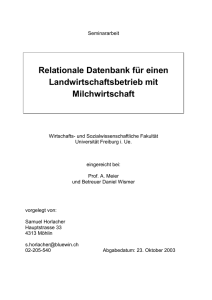 Relationale Datenbank für einen Landwirtschaftsbetrieb - Diuf