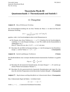 Theoretische Physik III Quantenmechanik 1 / Thermodynamik und