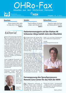 Editorial - Hörzentrum Hannover