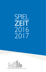 Spiel zeit 2016 2017 - Mecklenburgisches Staatstheater