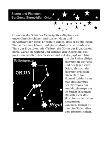 Sterne und Planeten Berühmte Sternbildfer: Orion