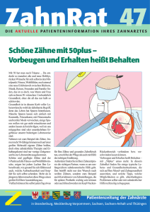 Schöne Zähne mit 50plus – Vorbeugen und Erhalten heißt Behalten