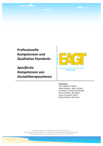 EAGT spezifische Kompetenzen Gestalttherapie
