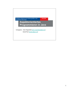 Aspektorientiertes Programmieren in Java