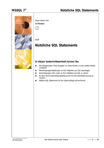 Nützliche SQL Statements