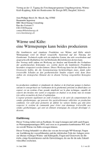 Wärme und Kälte: eine Wärmepumpe kann beides produzieren