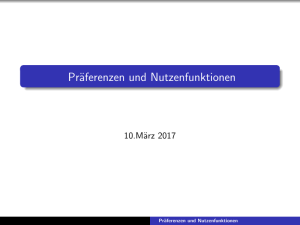 Präferenzen und Nutzenfunktionen