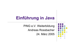 Einführung in Java