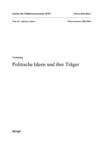 Politische Ideen und ihre Träger