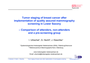 Tumor staging of breast cancer after implementation of quality