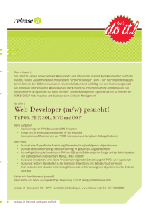 Web Developer (m/w) gesucht!