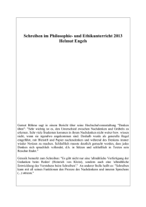 Schreiben im Philosophie- und Ethikunterricht 2013 Helmut Engels