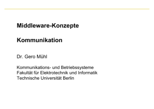 Middleware-Konzepte Kommunikation - KBS TU