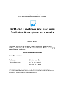 Identification of novel mouse Delta1 target genes: Combination of