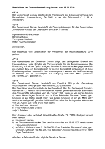Beschlüsse der Gemeinderatssitzung Gornau vom 18.01.2010 45