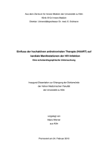 Einfluss der hochaktiven antiretroviralen Therapie (HAART) auf