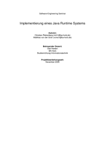 Implementierung eines Java Runtime Systems