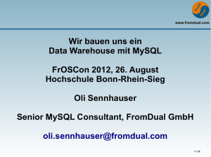 We build a Data Warehouse with MySQL