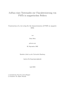 Aufbau eines Teststandes zur Charakterisierung von PMTs in