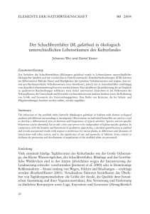 Der Schachbrettfalter (M. galathea) in ökologisch unterschiedlichen