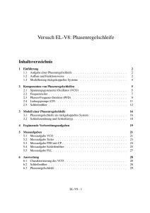 Versuch EL-V8: Phasenregelschleife - Ruhr