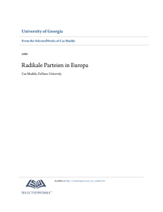 Radikale Parteien in Europa - SelectedWorks
