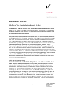 Wie Schlaf das r&auml;umliche Ged&auml;chtnis f&ouml;rdert