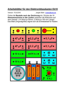 Arbeitsblätter für den Elektronikbaukasten Eb10