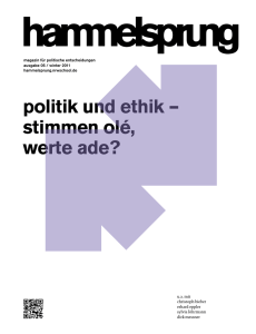 politik und ethik – stimmen olé, werte ade?