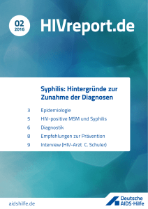 Syphilis: Hintergründe zur Zunahme der Diagnosen