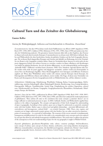 Cultural Turn und das Zeitalter der Globalisierung