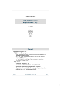 Kapitel DB-4: SQL Inhalt - Universität Basel | Informatik