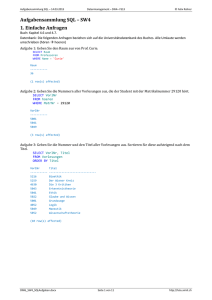 DMG SQL-Aufgabensammlung