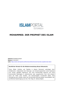 MUHAMMAD. DER PROPHET DES ISLAM