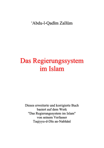 Das Regierungssystem im Islam