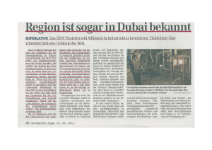 Region ist sogar in Dubai bekannt - SKW Stickstoffwerke Piesteritz