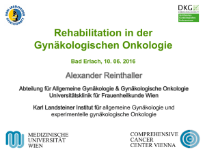 Rehabilitation in der Gynäkologischen Onkologie