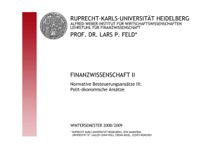 finanzwissenschaft ii - Alfred-Weber-Institut