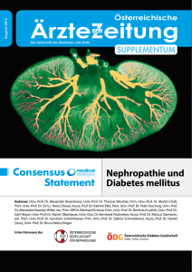 Consensus Statement Nephropathie und Diabetes mellitus