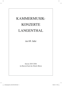 KAMMERMUSIK- KONZERTE LANGENTHAL - kk