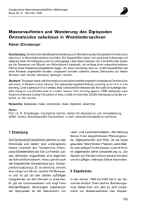 Ehrnsberger, R.: Massenauftreten und Wanderung des Diplopoden