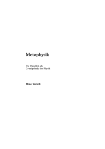 Metaphysik - Hans Wehrli