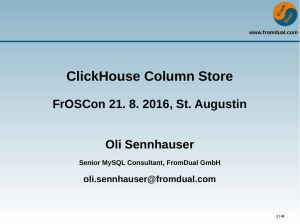 ClickHouse Column Store