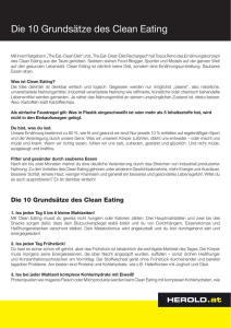 Die 10 Grundsätze des Clean Eating