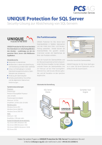 UNIQUE Protection for SQL Server