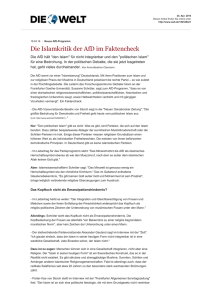 Alternative für Deutschland: Faktencheck zur Islamkritik