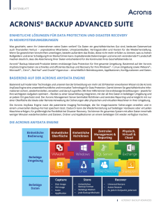 Acronis Backup Advanced Datenblatt