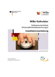 Installationsanleitung WiBe Kalkulator für:Bundesministerium de